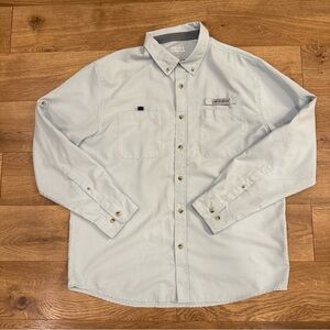 Field And Stream Latitude Woven Blue Shirt Button Down Vented Men’s Size Large